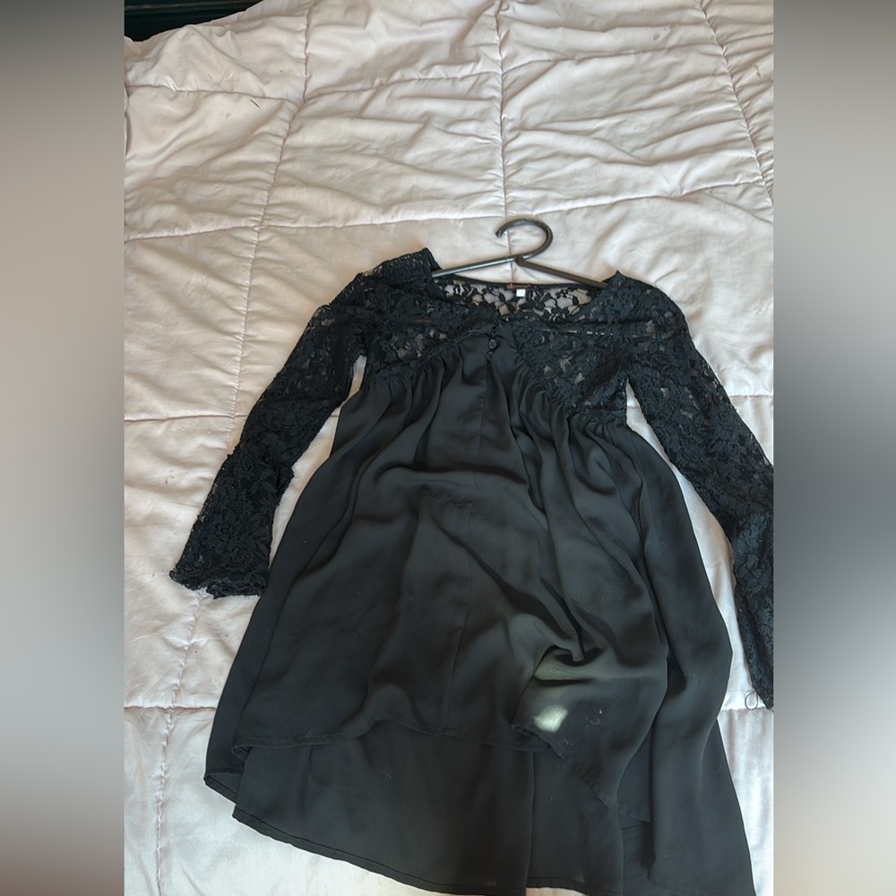 black lace dress